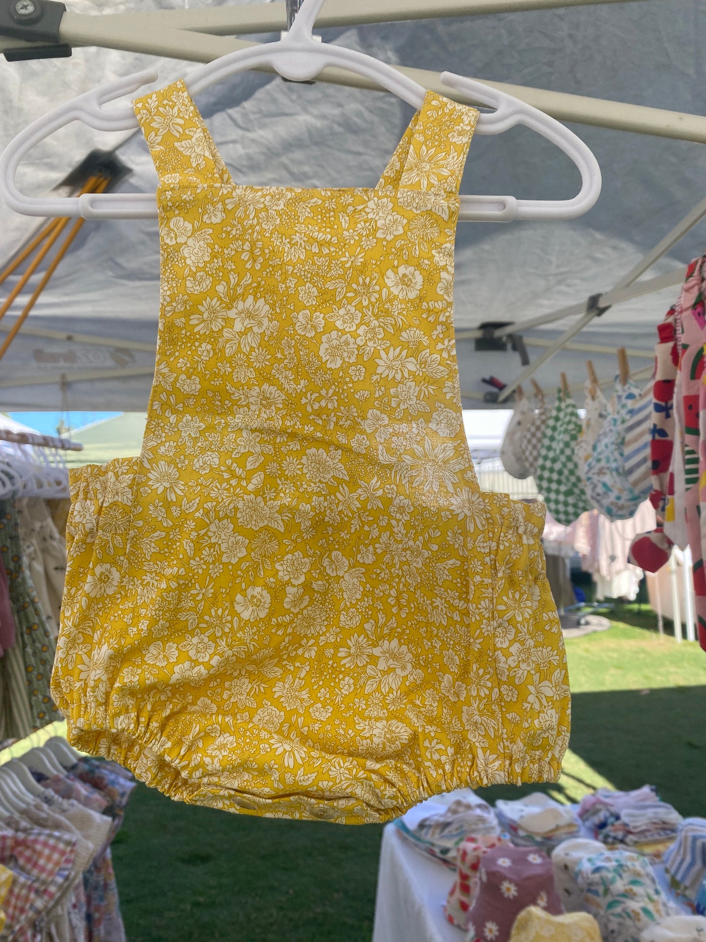 Bucket hat yellow flower Liberty fabric