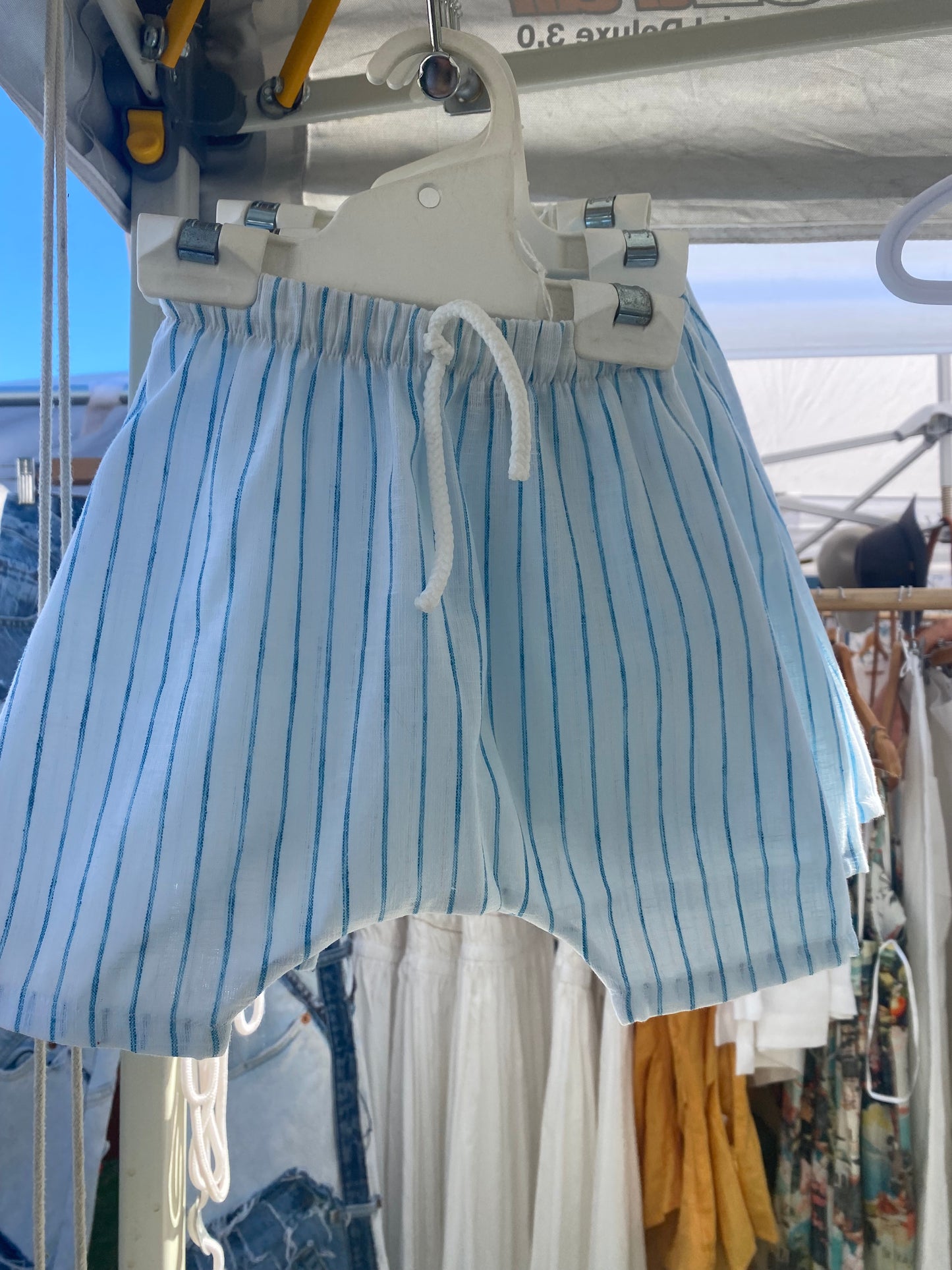 Romper white and blue stripe