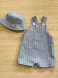Short romper blue stripe