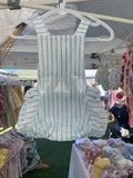 Romper white and blue stripe