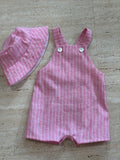 Short romper pink stripe