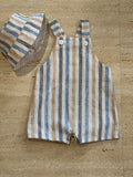 Short romper multi stripe
