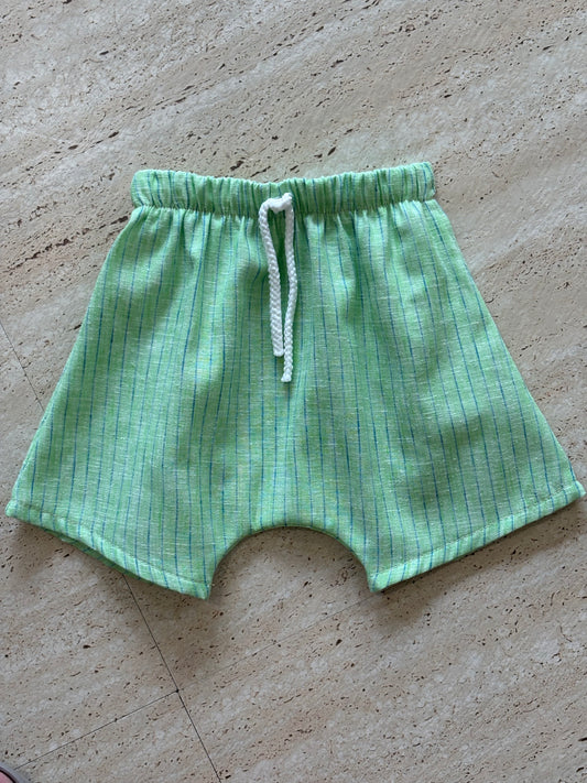 Shorts green and blue stripe