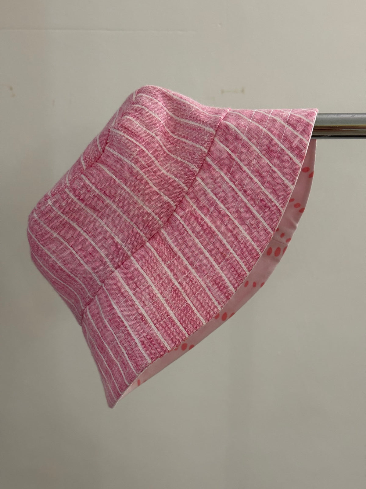Short romper pink stripe