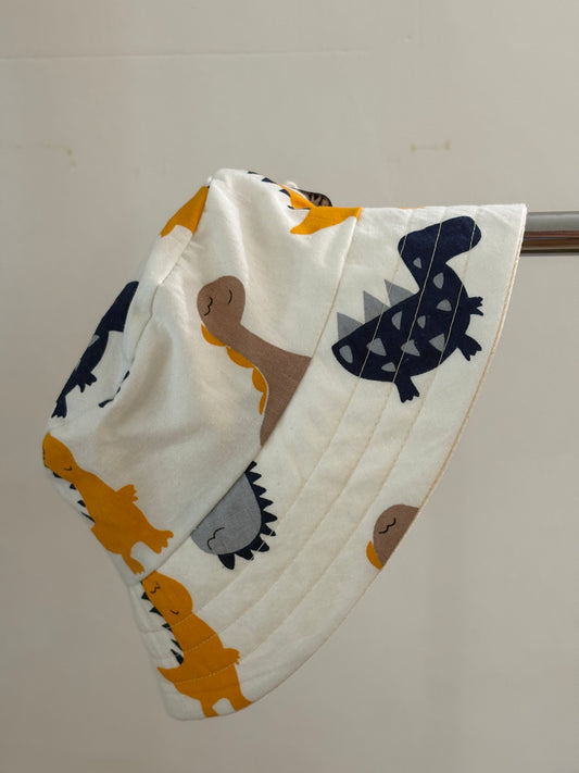 Bucket hat cream dinosaur