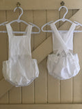 Romper white linen